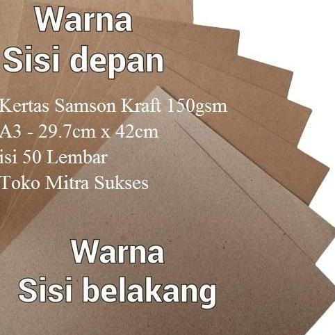 Pilihan - Kertas Samson Kraft A3 150Gram Isi 50 Lembar