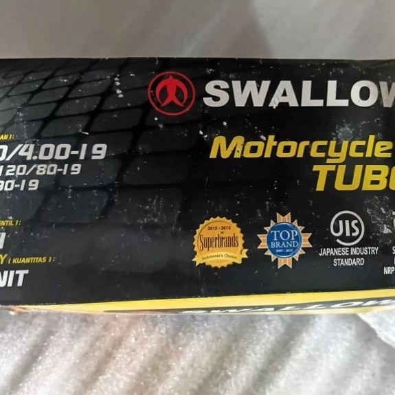 BAN DALAM SWALLOW 350/400-19 UNTUK JENIS MOTOR TRAIL, KLASIK/CUSTOM