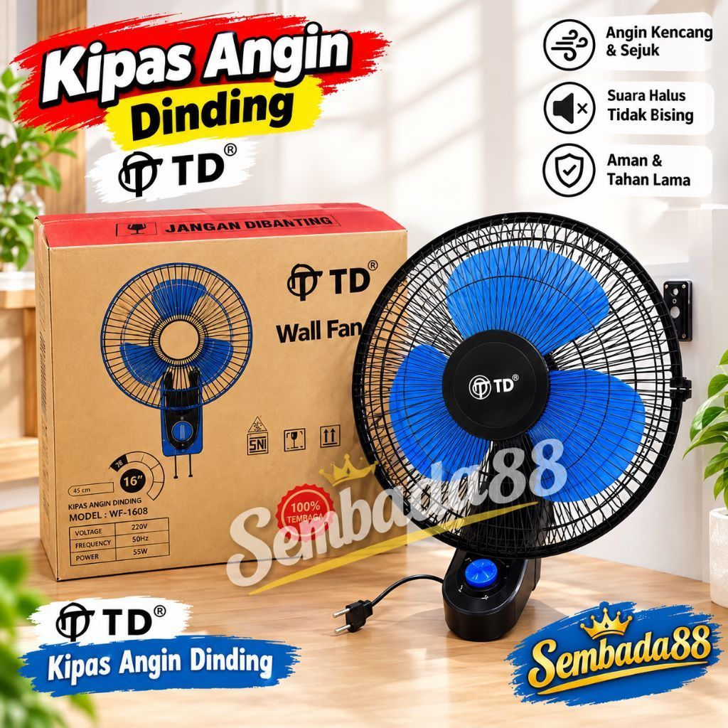 KIPAS ANGIN DINDING  / WALL FAN 16 INCH KAVOLUX, TD, YAMAKAWA