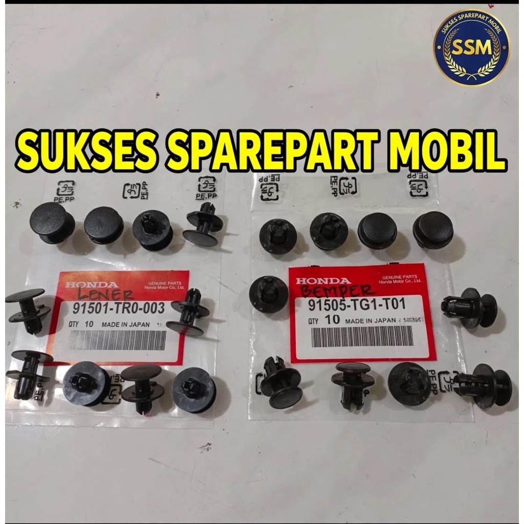 klip bemper klip lener kancing bemper asli Honda universal Brio Mobilio brv 10pc