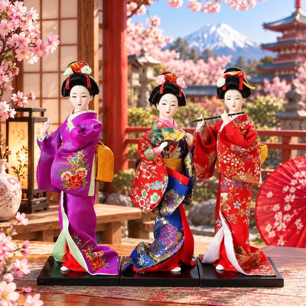 Pajangan Boneka Geisha / Boneka Jepang / Pajangan meja lady figurine