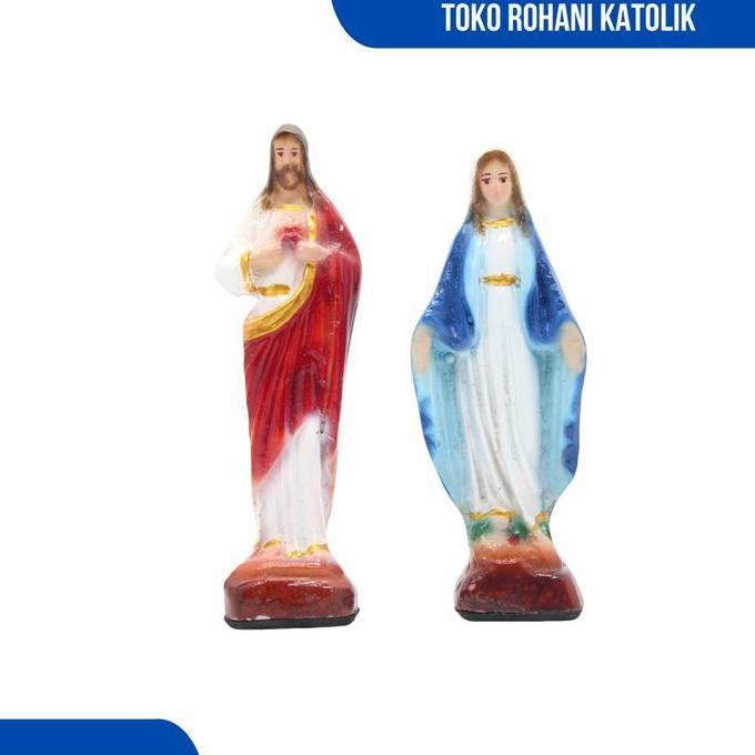 DOVEGIRL PATUNG YESUS-MARIA 10 CM/ PATUNG YESUS-MARIA MINI / PATUNG BUNDA MARIA / PATUNG TUHAN YESUS