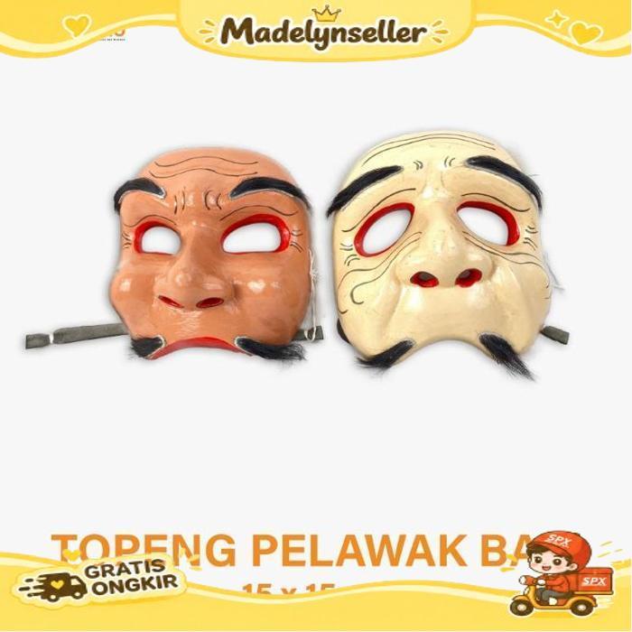 Topeng Bondres Halus - Topeng Pelawak Bali - Topeng Lucu Bali - Topeng Bondres -Topeng Unik - Topeng