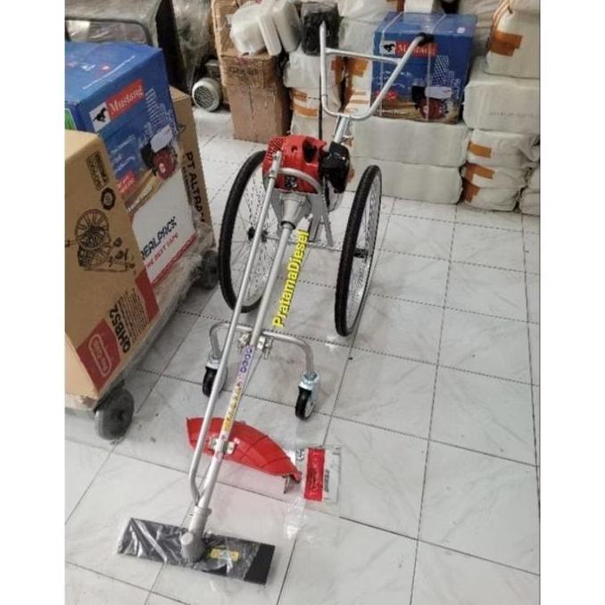 Mesin Potong Rumput Dorong PROQUIP QHB43+2Cultivator Bajak Sawah
