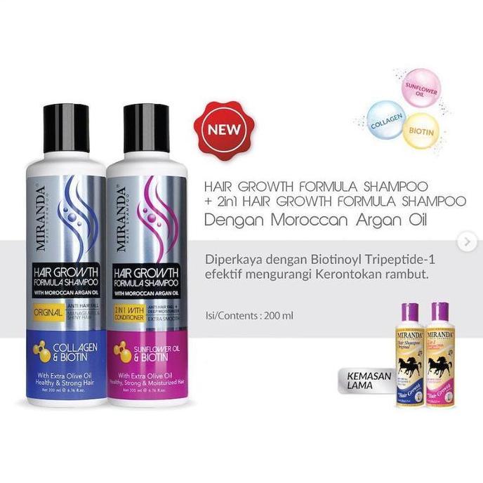 Care- Miranda Shampoo Hair Growth With Moroccan Argan Oil 200Ml - Miranda Shampoo Kuda