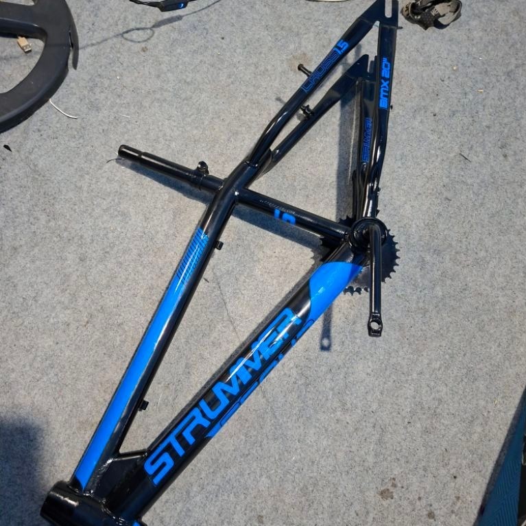 Rangka Sepeda BMX 20 Inch Bekas | Tanpa Garpu | Bonus Piringan Setengah | Sesuai Foto