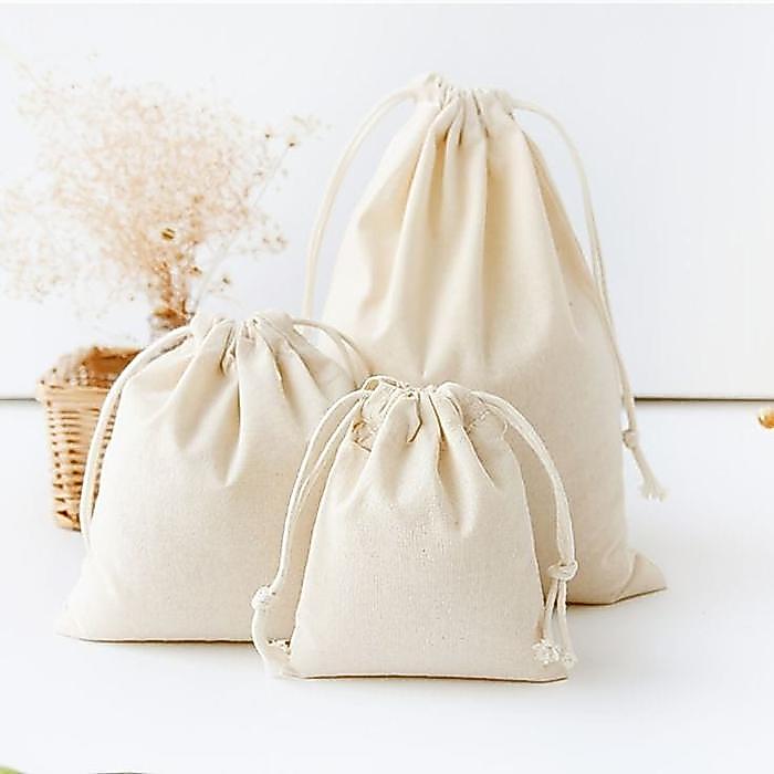 SALE Pouch serut serbaguna / souvenir/ bungkus souvenir /Tas Pouch Serut Kanvas Polos