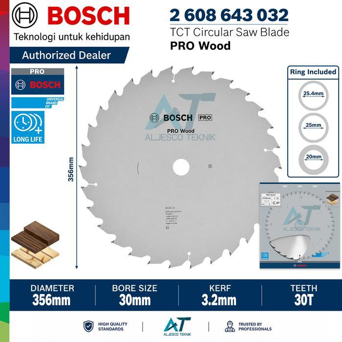 BOSCH MATA GERGAJI KAYU 14 INCH 30T CIRCULAR SAW BLADE