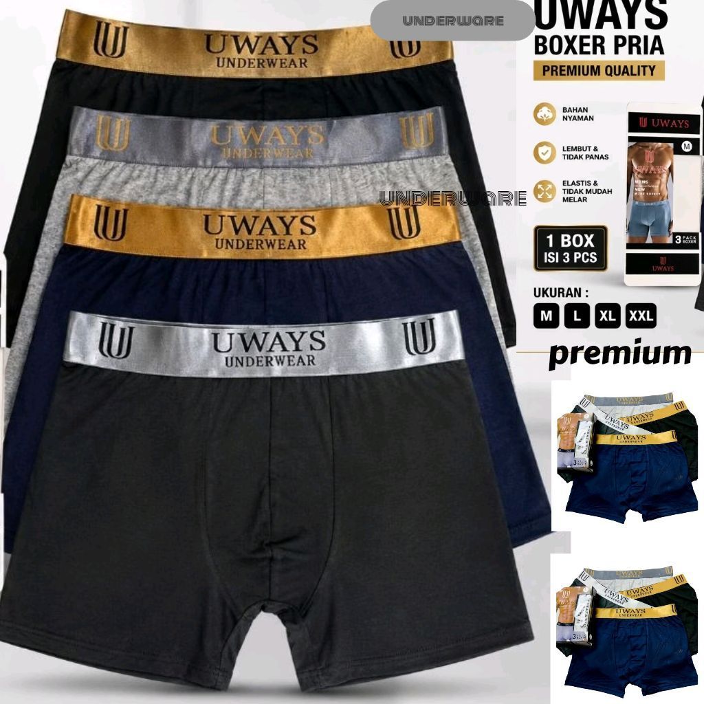 Celana Dalam Pria Cowok Dewasa Boxer Segiempat Keren Premium