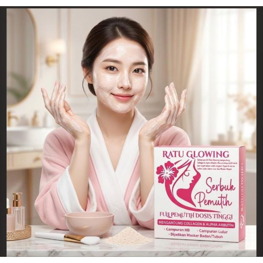 Ratu Glowing Memutihkan mencerahkan Serbuk Pemutih Collagen Memutihkan mencerahkan Full Pemutih Dosi