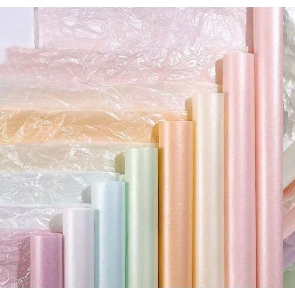 Kiandaa 5 Lembar Sydney Pearl Paper Bouquet Flower Wrapping Buket Kertas Buket Instan Makassar