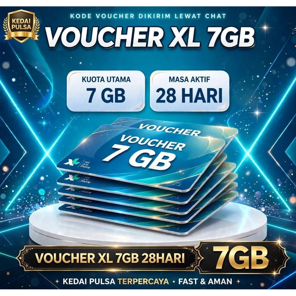 VOUCHER  XL 7GB 28 HARI (KODE VOUCHER DIKIRIM LEWAT CHAT )