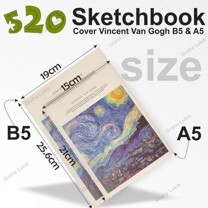 New - Sketchbook Cover Vincent Van Gogh B5 / A5