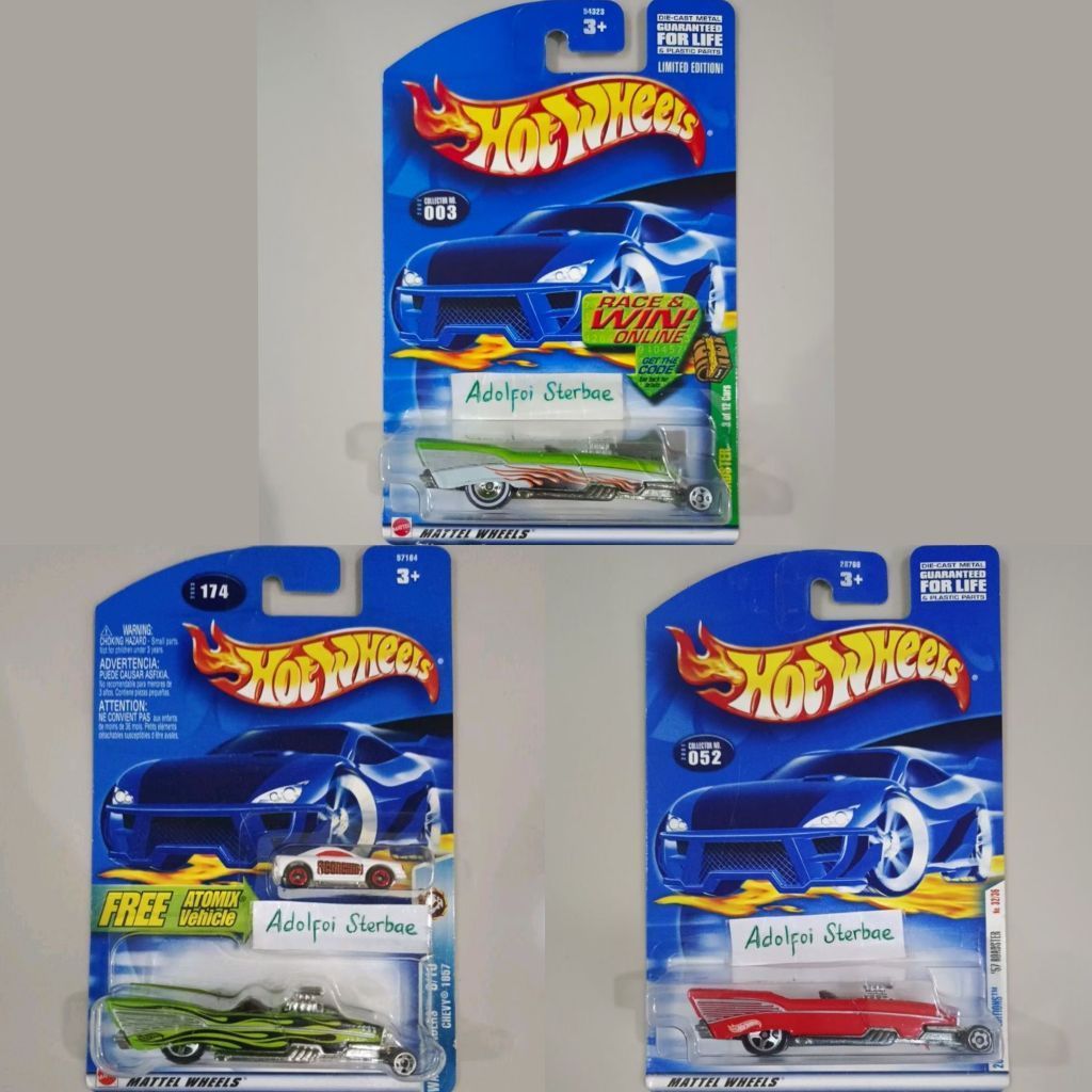 hotwheels hot wheels chevy 1957 '57 roadster wastelanders free atomix vehicle bonus mobil kecil mini