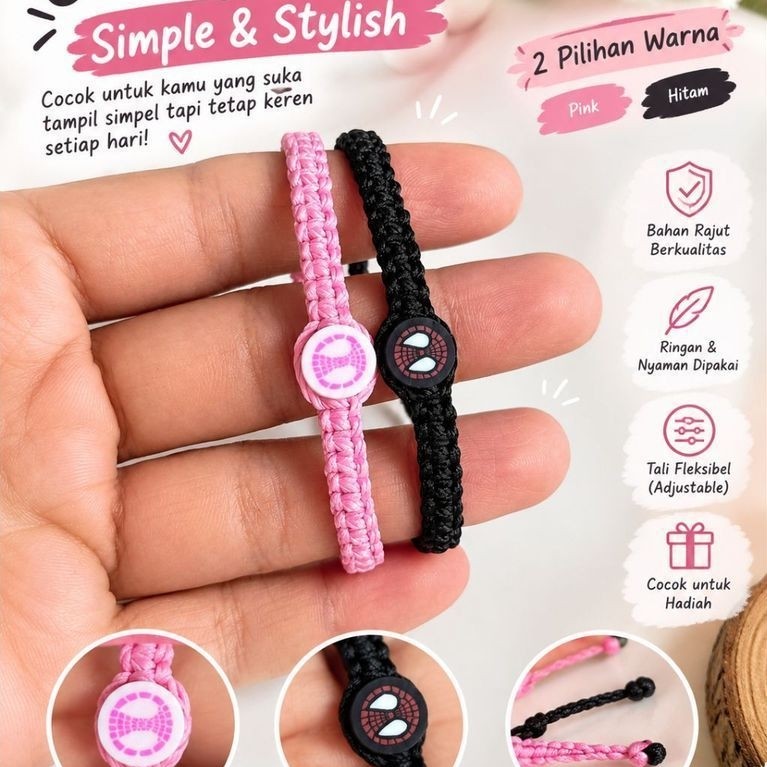 2PCS GELANG RAJUT SPIDERMAN / GELANG TALI SERUT COUPLE / GELANG TALI COUPLE SPIDERMAN MILES AND GWEN