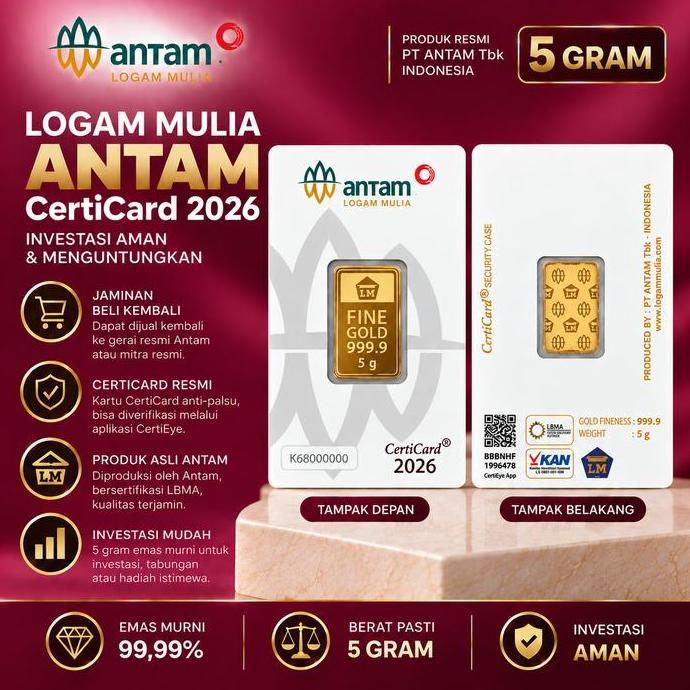 Terlaris Antam New Style Hartadinata 5 Gram Logam Mulia Emas Barang Mewah Hadiah Ulang Tahun