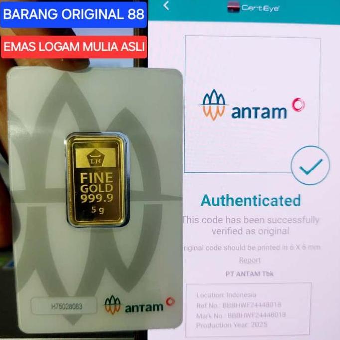 Terlaris Emas Antam 10 5 3 2 1 0.5 Gram Tahun 2025 Asli Original Certieye Toko Buka 24 Jam Jakarta R
