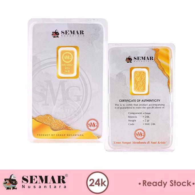 Terlaris Logam Mulia Smg Gold Press 2Gram Emas Batangan Semar Nusantara