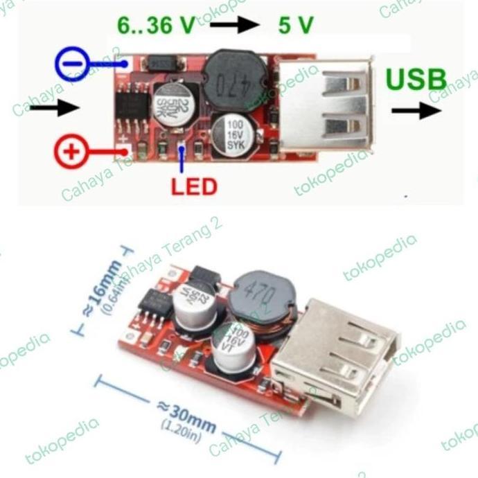 MODUL USB 5V 3A CHARGER HP POWER BANK DC STEP DOWN MOTOR/MOBIL CT2