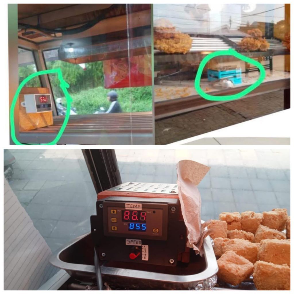 KIPAS Penghangat gorengan ayam chicken food warmer