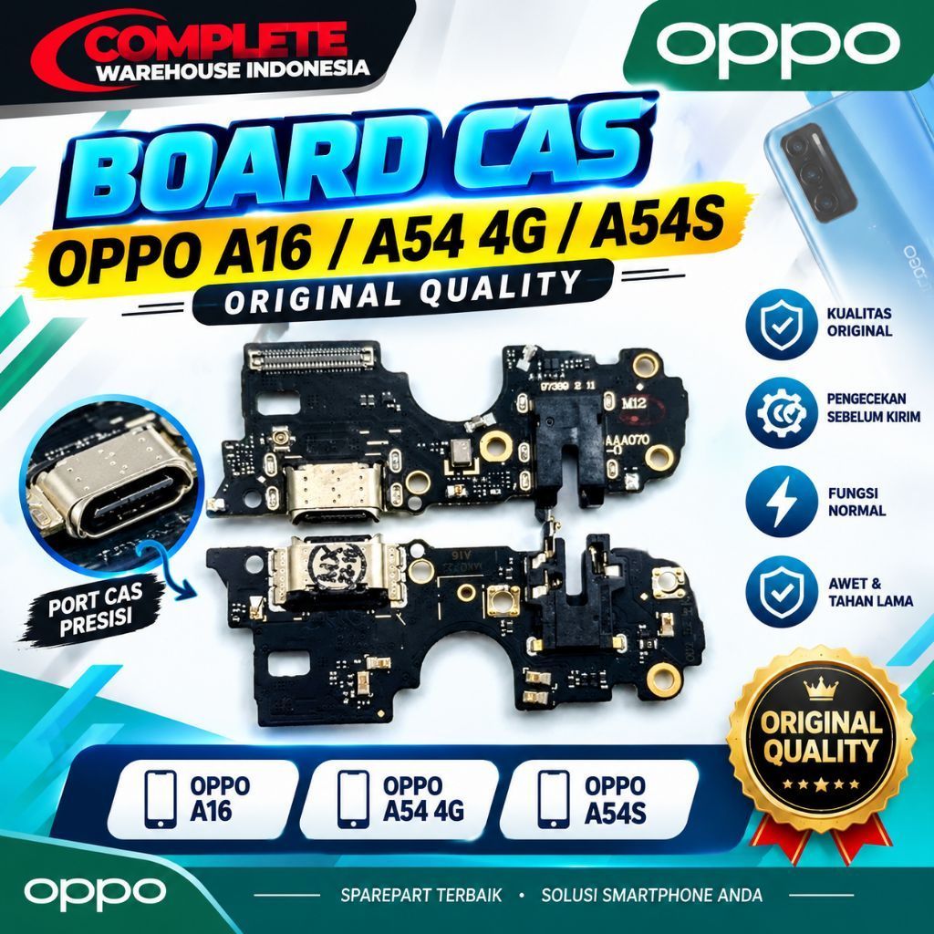 BOARD CAS OPPO A16 / OPPO A54 4G / OPPO A54S ORIGINAL QUALITY KONEKTOR CHARGER