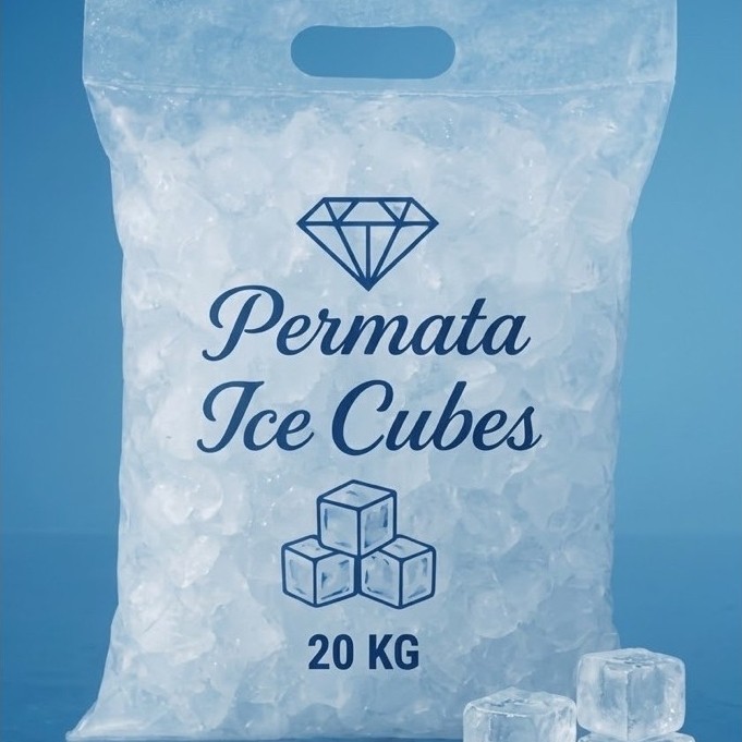 Es Batu Kristal Cube Ice Higienis / Es Kristal Murah [20kg] - Siap Kirim