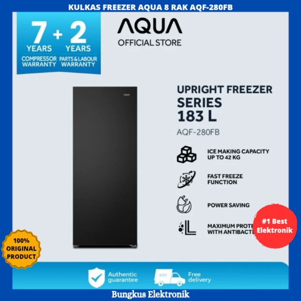 KULKAS FREEZER AQUA 8RAK AQF-280 KULKAS FREEZER 8RAK