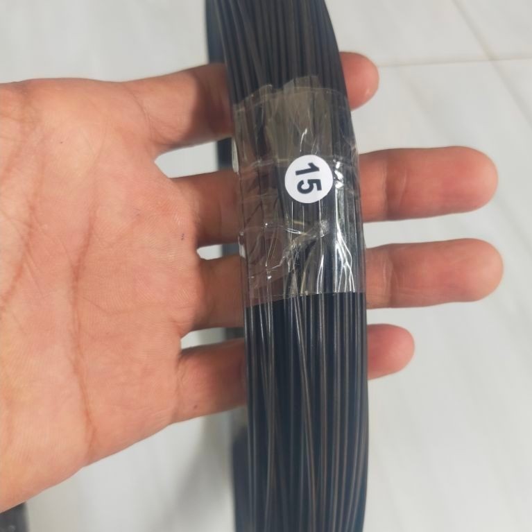 jeruji fiber 1,5 mm hitam panjang 100 meter