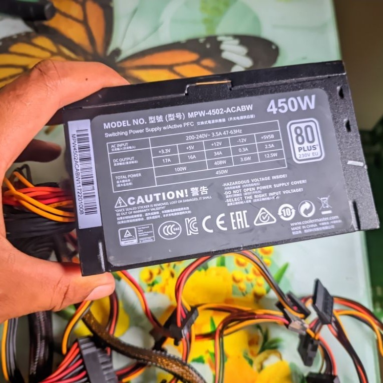 power suplay psu 80+ cooler master 450w