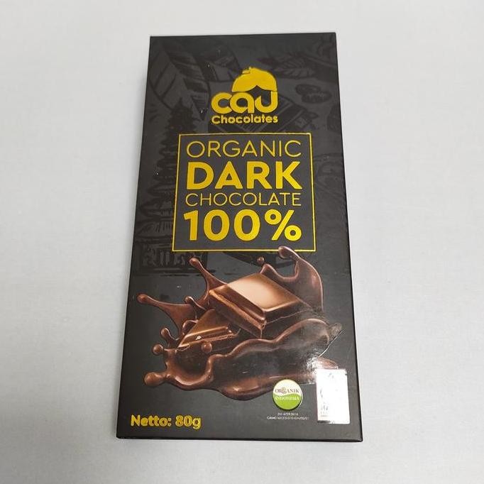 

Organic Dark Chocolate 100% No Sugar 80G Cokelat Keto - Cau Chocolates