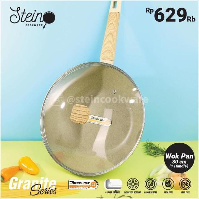 BEBAS ONGKIR - Stein - Onyx Wok Pan 30Cm