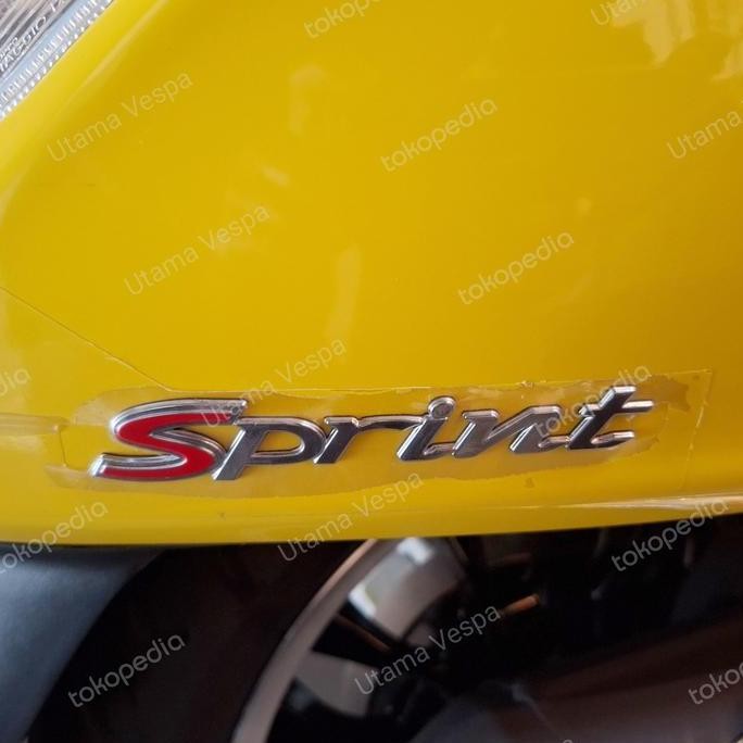 Logo emblem Sprint belakang Vespa Matic Sprint original