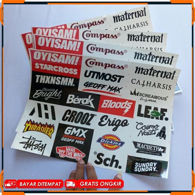 

Bagus Stiker Distro / Sticker Clothing / Jackcloth / Hypebeast Vynil Doff Jeruk Viral Kekinian Terbaru 2025 GS-71
