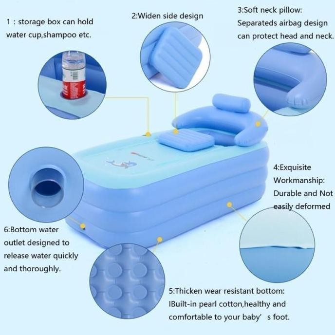 Hot Sale Tempat Mandi Kolam Dewasa Balon Pompa Portable Kolam Spa Bathub Sauna