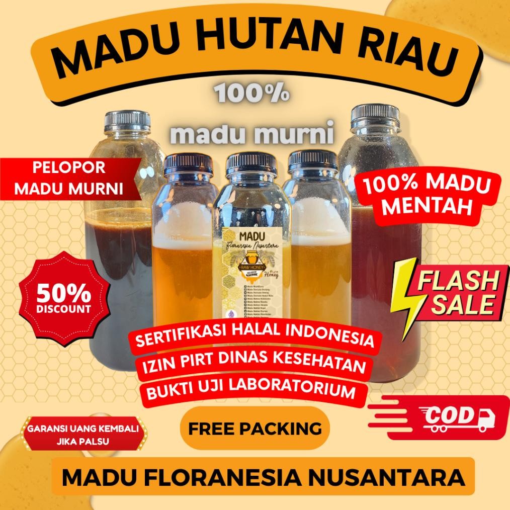 

(Terbaru) MADU MURNI MADU ASLI HUTAN RIAU 500 Gram KUALITAS PREMIUM FULL NEKTAR 100% RAW HONEY MADU FLORANESIA NUSANTARA ESOXSE (Terlaris)