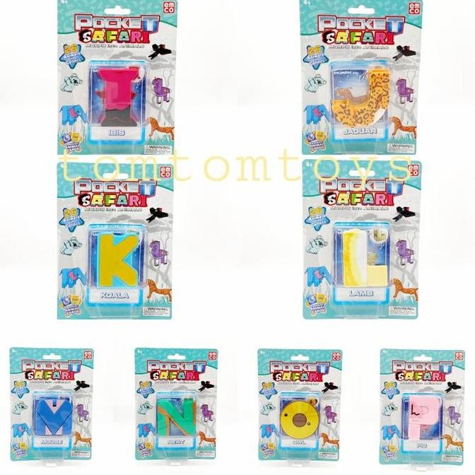 Pocket Safari Original Emco Morph Into Animals Transform Huruf A-Z