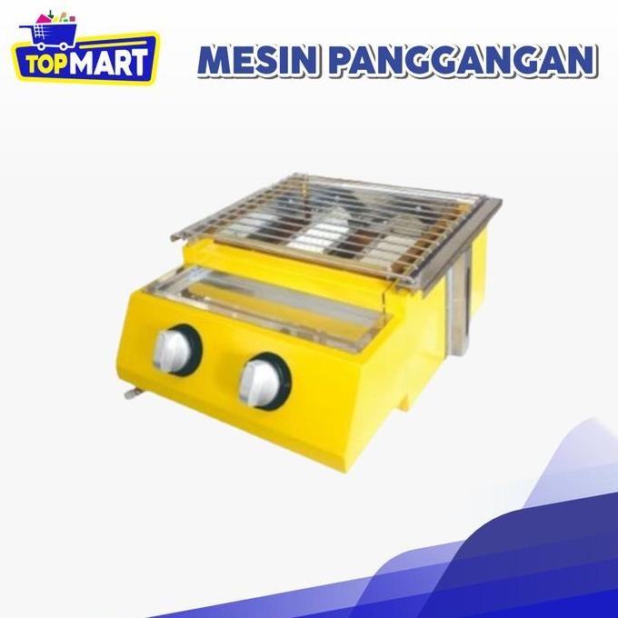 TOPMART - Kompor Pemanggang Sosis / Gas Roaster 2 Tungku / Kompor Gas Pemanggang 2 Tungku / Pemangga