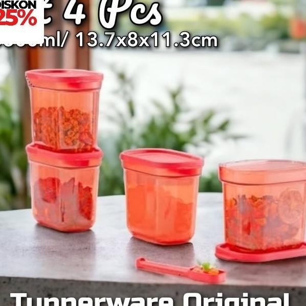 

Tupperware Crystal Wadah Bumbu Dapur Kopi Gula Teh Meses Permen Abon