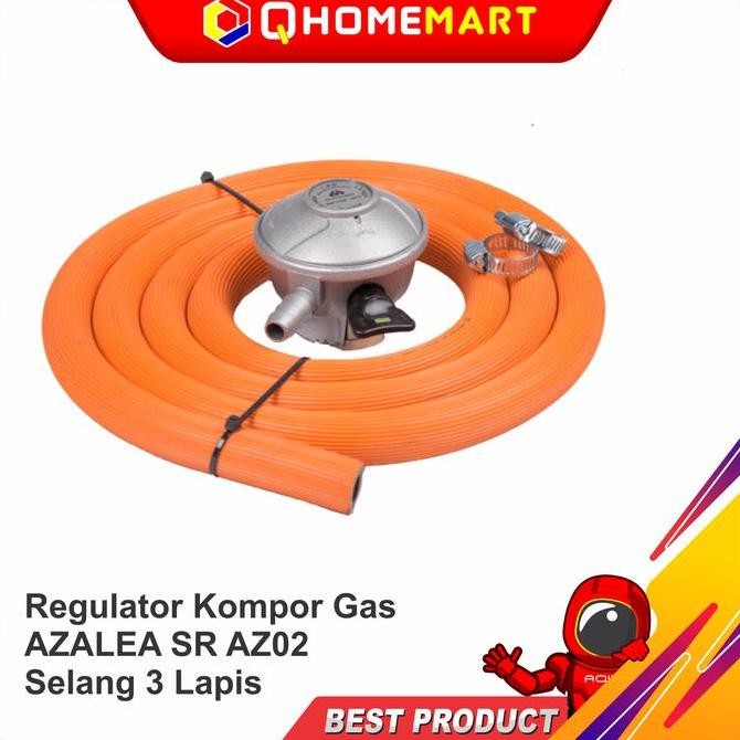 Regulator Kompor Gas AZALEA SR AZ02 Selang 3 Lapis CO