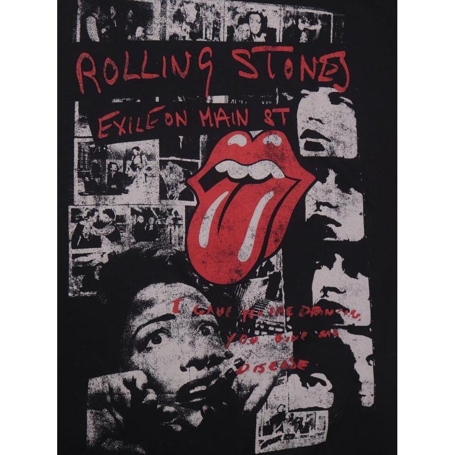 ready  Kaos Baju Band Rock Musik Pria Katun ROLLING STONES Ori Elite Faded Black