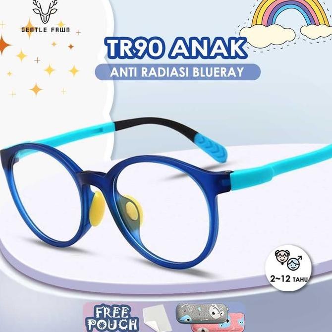 Gray Pink Kacamata Anak/Remaja Anti radiasi Blueray Bisa Minus 2103