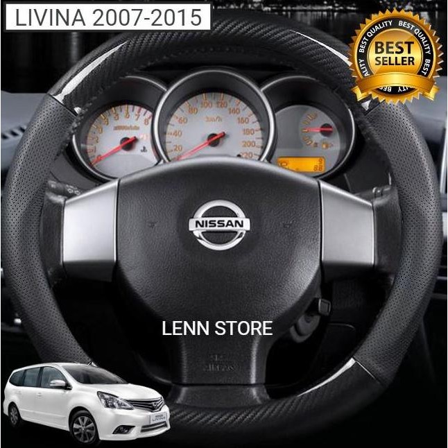 Cover Sarung Stir Carbon Mobil NISSAN GRAND LIVINA 2007 2008 2009 2010 2011 2012 2013 2014 2015