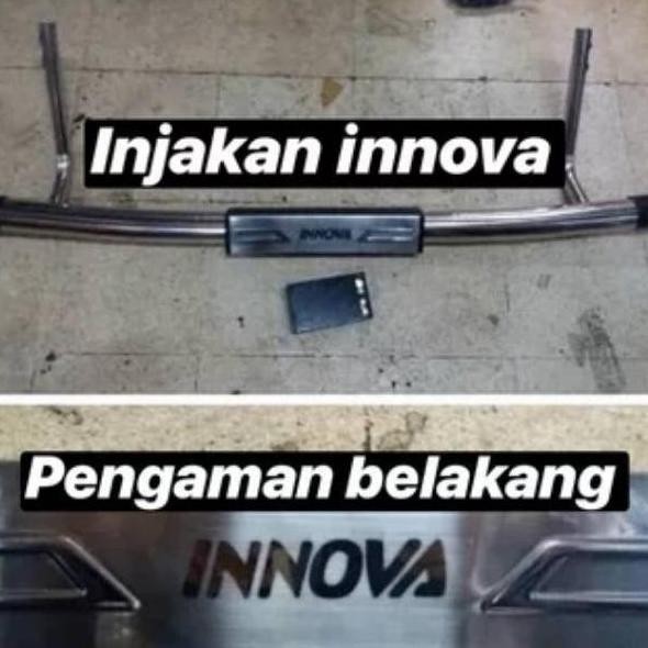 PENGAMAN BELAKANG BUMPER BELAKANG TANDUK BELAKANG INJAKAN BELAKANG MOBIL TOYOTA KIJANG INNOVA INOVA 