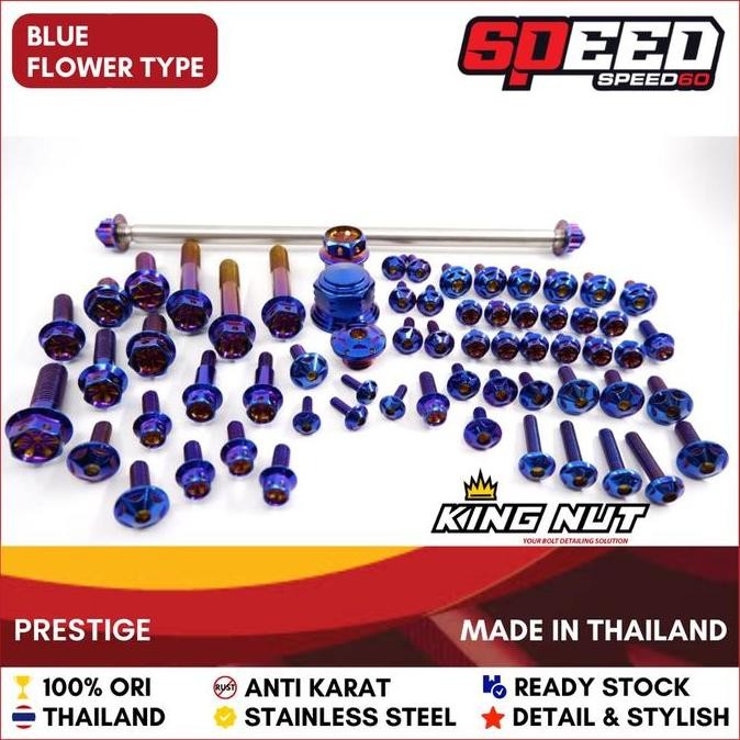 Baut Full Set Yamaha Mio M3 Fino 125 Stainless Baut Titanium Grade 5 Thailand King Nut