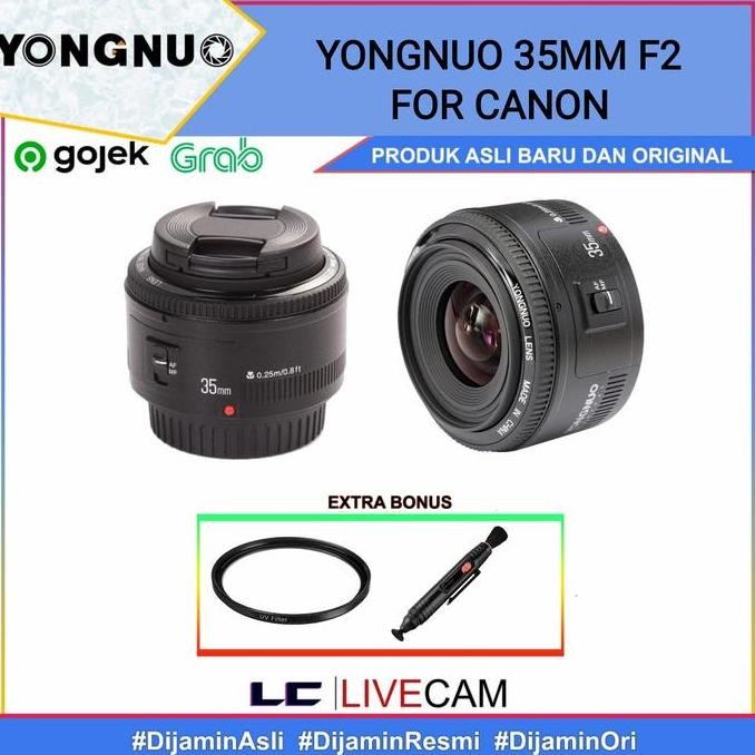 TERBARU YONGNUO 35MM F2 FOR CANON / LENSA YONGNUO 35MM F2 FOR CANON