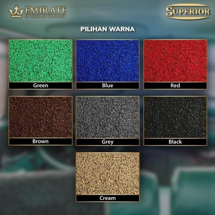 Kaet Mobil Mie Premium PVC Coil 1 Warna Toyota Kijang LGX 2 Baris