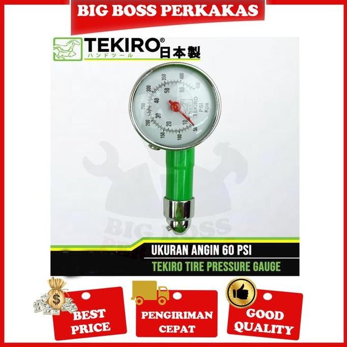 TEKIRO pengukur tekanan angin ban 60 psi / tire pressure gauge dial