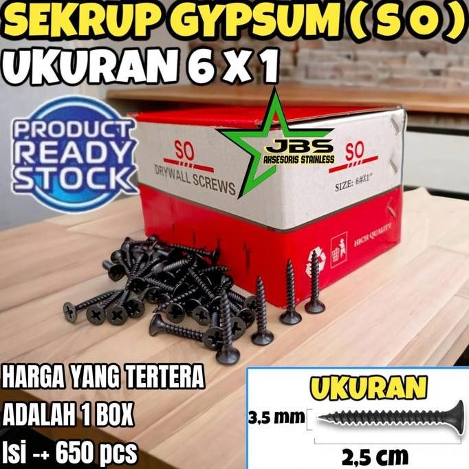 #@#@#@#@] SEKRUP GYPSUM SO (6x1" inchi) - BAUT SKRUP GYPSUM/930 GRAM/KOTAK