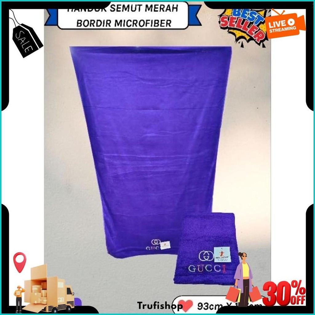Handuk Mandi Jumbo Bordir Gucci Merk Semut Merah Terlaris