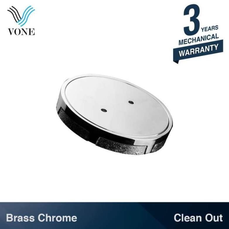 VONE Clean Out 2" 2.5" 3" 4" Inch Tutup Pipa Kontrol Brass Chrome